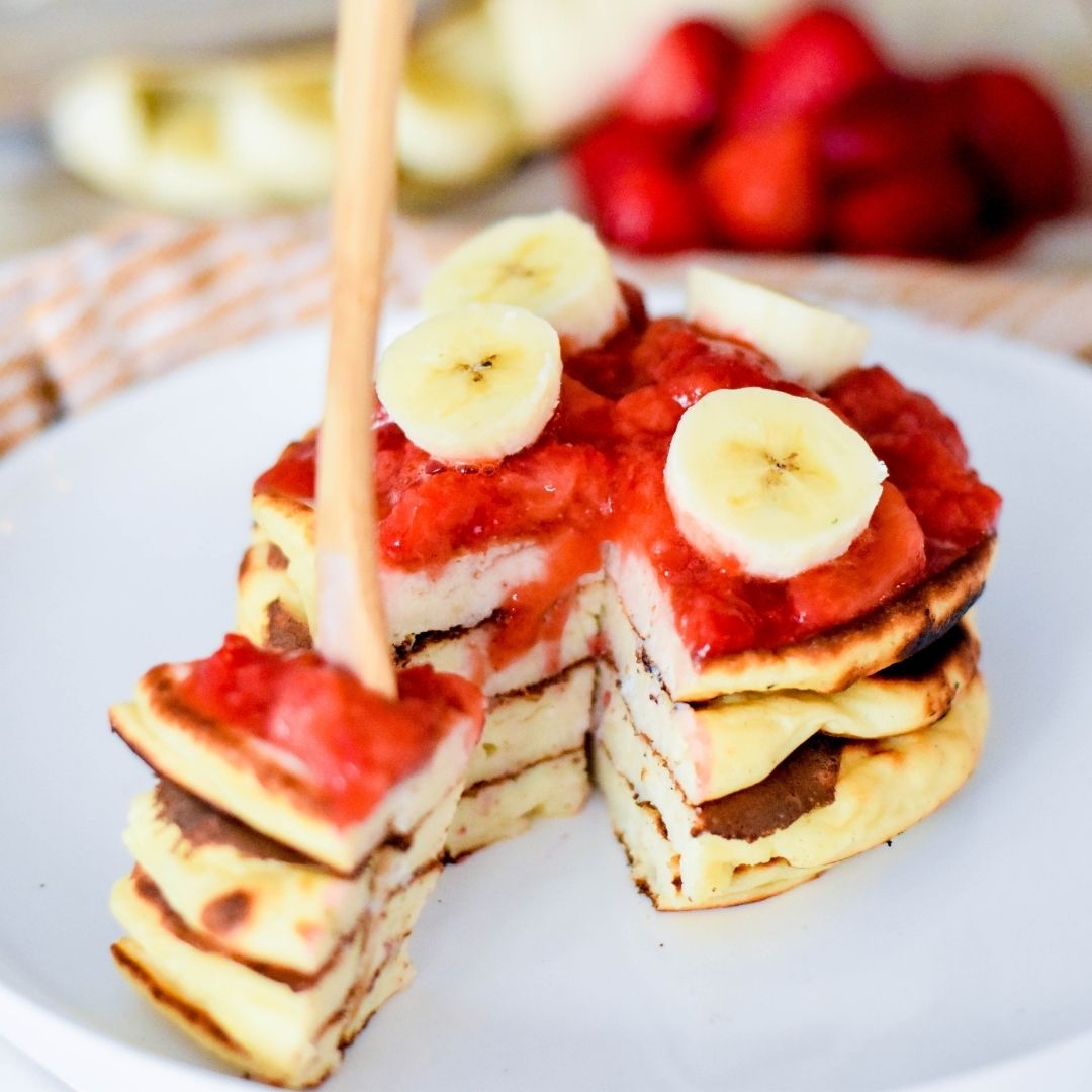 Aardbei Pannenkoeken