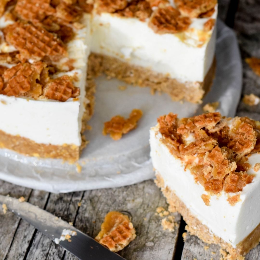 Stroopwafel Kwarktaart